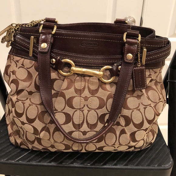 Coach Handbags - Coach Dark Brown and Tan Bag